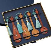 木古质中国风红木教师节创礼物意绘古风典乐器文创彩琵琶木制书签