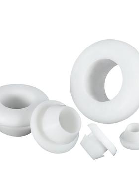 白色硅胶快装双面护圈出橡胶圈硅线胶耐高ULQ线低护温线环密封圈