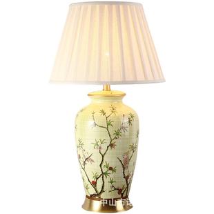 全花鸟大号别墅陶瓷台灯客厅6103书房铜装 样 饰店台灯酒大厅板房装