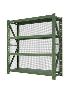 物军绿色可移动货架仓储架仓库货物储架快递架网五金展示架带无品