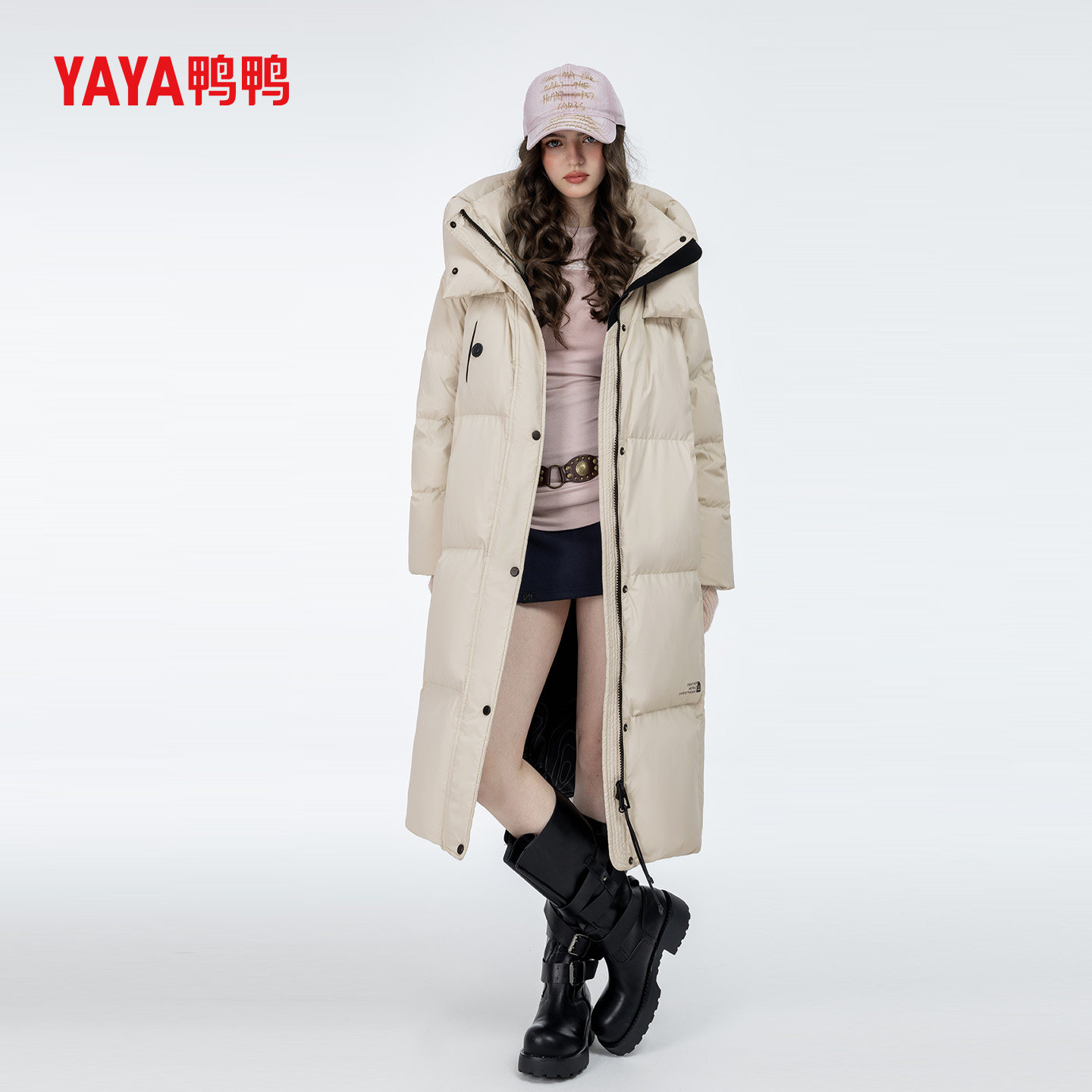 时尚休闲中长款保暖加厚羽绒服