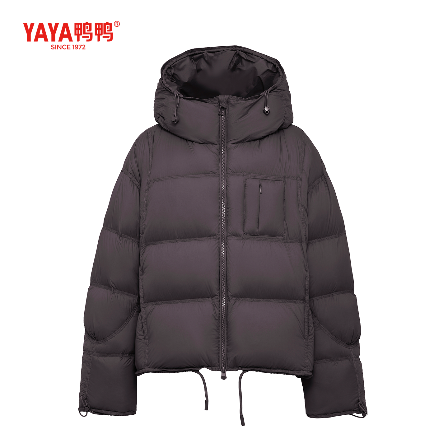 YAYA鸭鸭羽绒服女2025冬季新款短款爆款宽松小个子百搭时尚厚外套