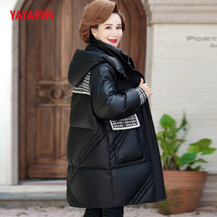 冬季 中年女款 洋气外套 羽绒服女2025年新款 YAYA鸭鸭中老年妈妈装