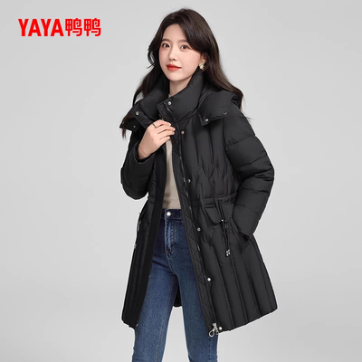 YAYA鸭鸭妈妈款羽绒服女冬中长款2025年新款女款洋气中年冬装外套