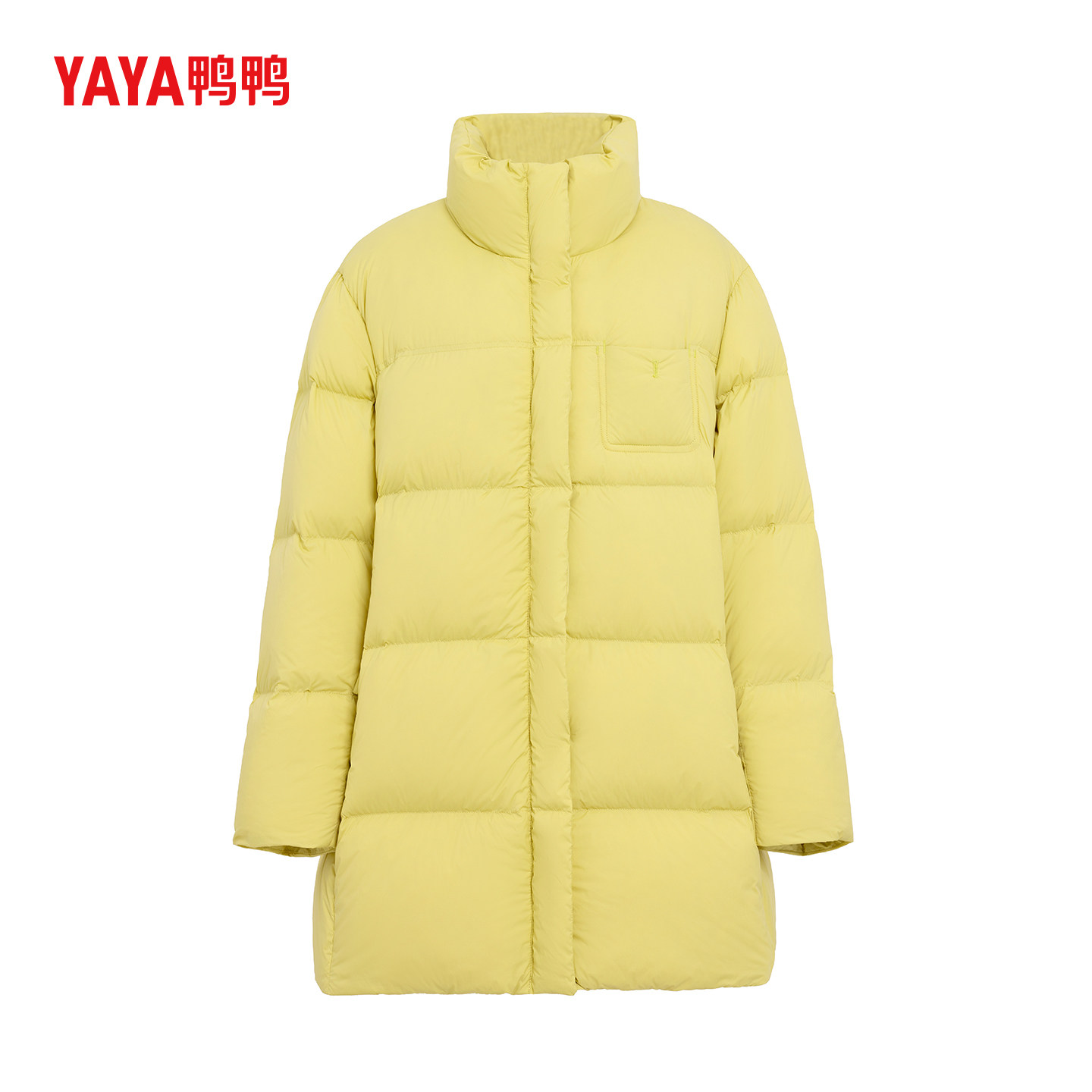 YAYA鸭鸭2025冬新款羽绒服女士小个子中长款立领百搭加厚保暖外套