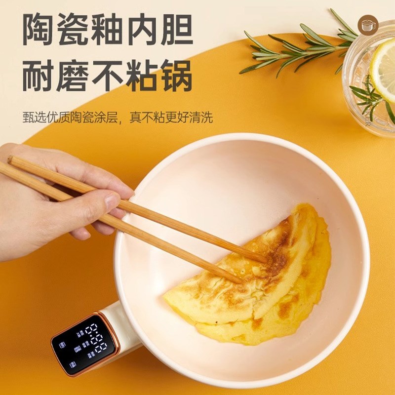 电煮锅家用宿舍小电锅学生锅多功能一体式泡面锅小型煮面炒锅智能