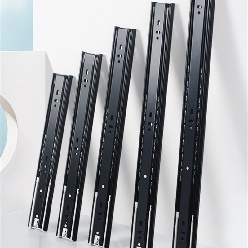 顶固 静音三节轨 抽屉滚珠滑轨 橱柜轨道加厚 衣柜滑轨滑道导轨