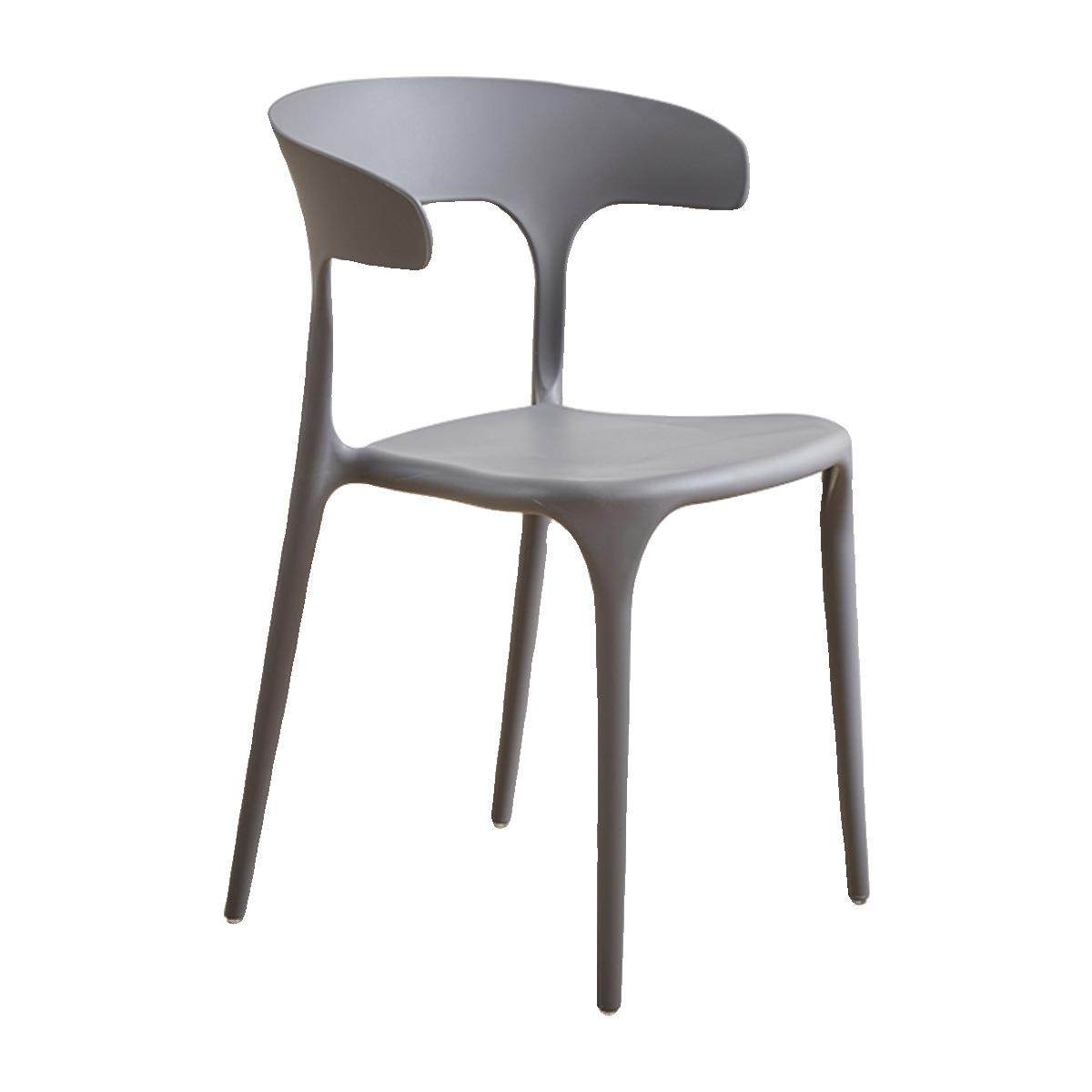 塑料椅成人加厚家用餐椅靠背椅子北欧创意餐桌椅咖啡厅休闲牛角椅