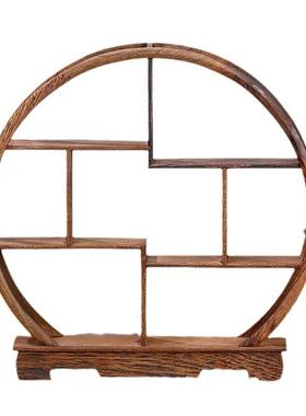 中鸡式博古架翅木小多宝阁财猫开业乔迁招品礼玄FGJ关置物架摆件