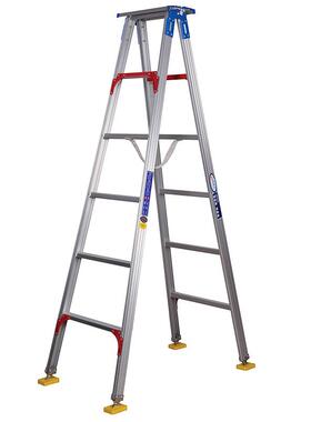 合页梯系列活动合脚工梯子厂库车业间用梯加WDH厚铝金梯子