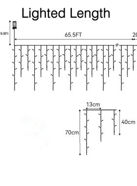 供应F5LED冰条灯串280灯1低压防水婚庆装灯户外MAV灯饰串