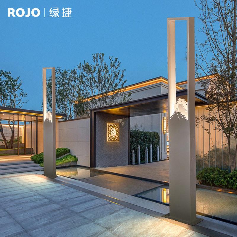 新中式简约庭院灯户外led杆景观小区景区街道亮化草坪花园路灯