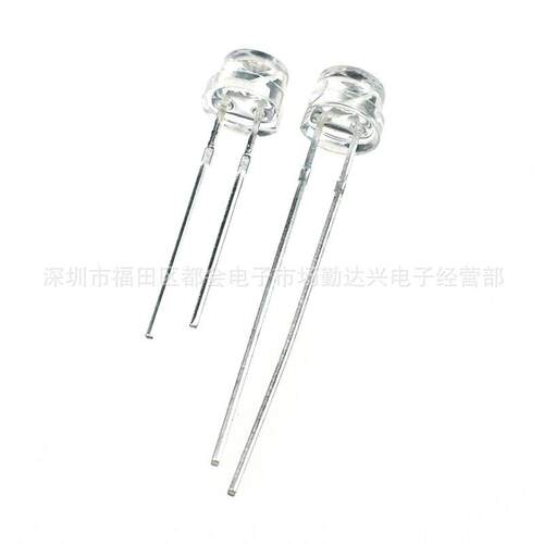 高亮f5灯珠4.8mm草帽白光白灯水晶灯衣车直插式led灯珠发光二极管