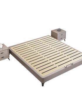 现代简约猫抓皮床双人无床靠背书房1.8米小户型轻奢日式榻榻米床