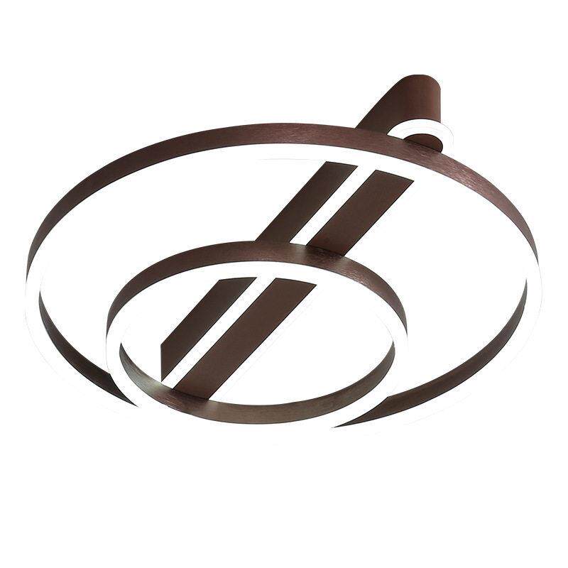 主卧室led吸顶灯创意北欧灯具设计师个性后现简约金色轻奢灯饰