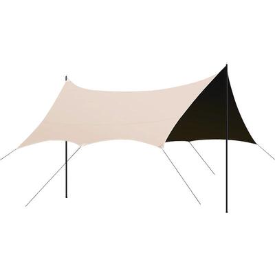 黑胶天幕厂家帐篷户外大号露营装备野营野餐防晒八角蝶形遮阳棚子