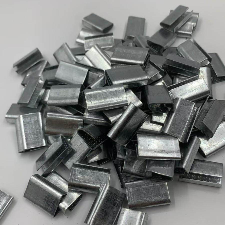 16mm19mm塑钢带打包扣厂家金属打包扣镀锌手工包装扣1608卡扣