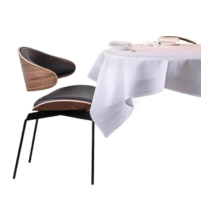 意式极简伊姆斯餐椅设计师现代简约家用书房椅原木靠背椅子咖啡椅