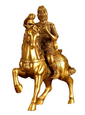 马上封侯摆件铜制马摆件工艺品铜马猴子家居办公室摆设黄铜