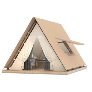 度假村风景区屋网红打卡木结构篷房A级轻奢酒店营地三角形帐篷