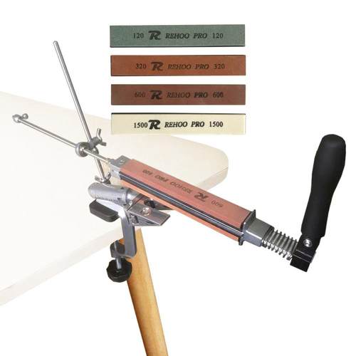 品质货源60度可翻转金属定角磨刀器夹具支架RH006