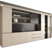 板全屋卧室极简一门到顶衣柜衣帽间千年舟奶油风可丽芙