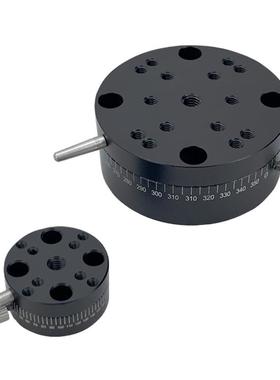 R轴手动360°旋转滑台微调位移高精密旋钮进给丝杆粗调型REG40/60