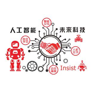 创客实验室科技室能力风暴机器人培训教室装饰3d画