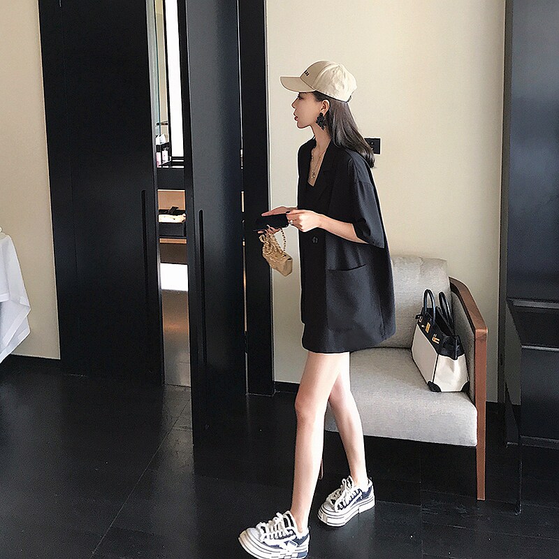欧洲站2025夏季新款女小个子穿搭炸街减龄休闲时尚西装短裤两件套