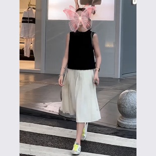 连衣裙套装 夏装 职业无袖 搭配一整套韩系时尚 又a又飒干练气质女装