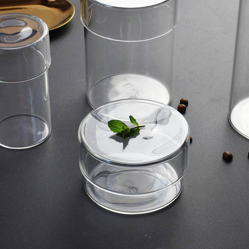 透明玻璃储物罐储物瓶花茶美妆储存器皿套组咖啡豆北欧收纳玻璃瓶
