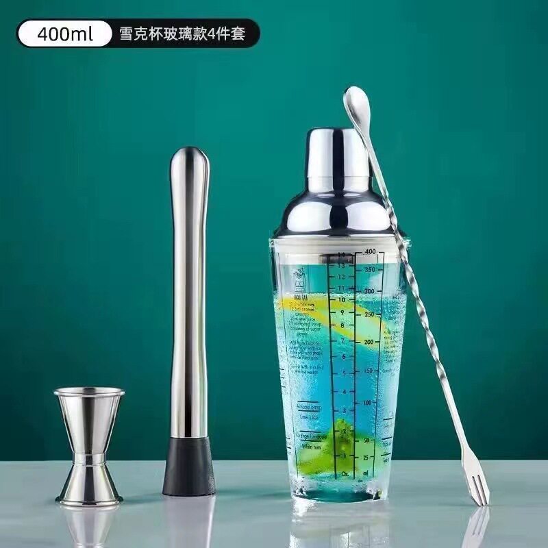 304不锈钢双头量杯调酒量杯盎司杯奶茶店器具直边量酒盅刻度杯
