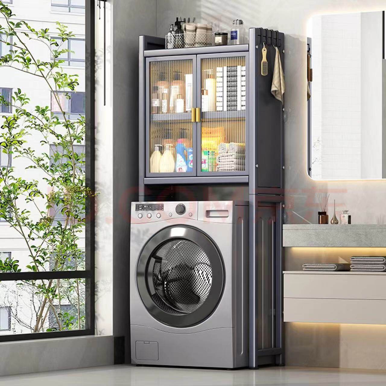 洗衣机置物架滚筒烘干机上方支架洗碗机架子叠放架阳台双层可承重