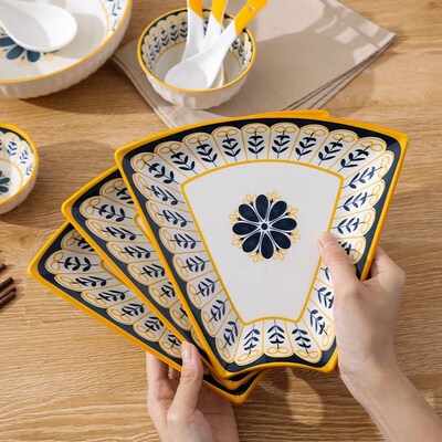 2023新款碗碟套装家用拼盘餐具组合过I年团圆饭家庭聚餐陶瓷菜盘