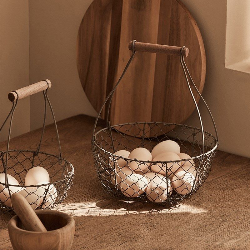复古铁艺镂e空收纳篮编织水果姜蒜鸡蛋储物收纳筐手工手提置物篮,收纳整理,其他收纳篮,淘宝优惠券,粉丝福利购,淘宝优惠卷