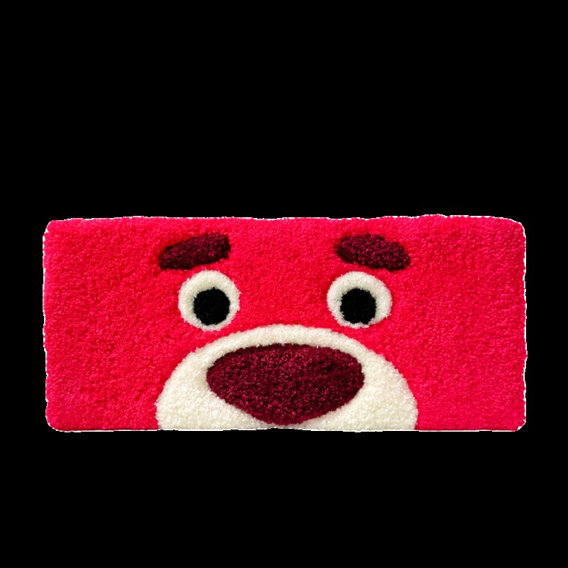 戳戳绣手工制作电脑键盘手托w护腕毛线刺绣diy材料包草莓熊腕垫