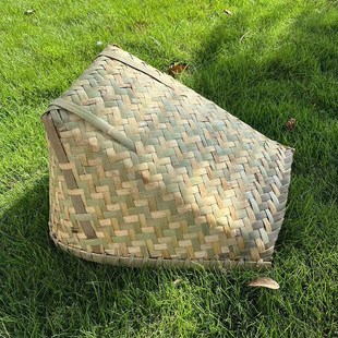 竹撮箕竹编装饰簸箕收纳竹篮装粮食F酿酒撮箕纯手工农家老式撮箕