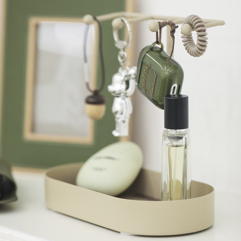 高级感钥匙收纳盒轻n奢风钥匙盘入户玄关金属置物架桌面杂物整理