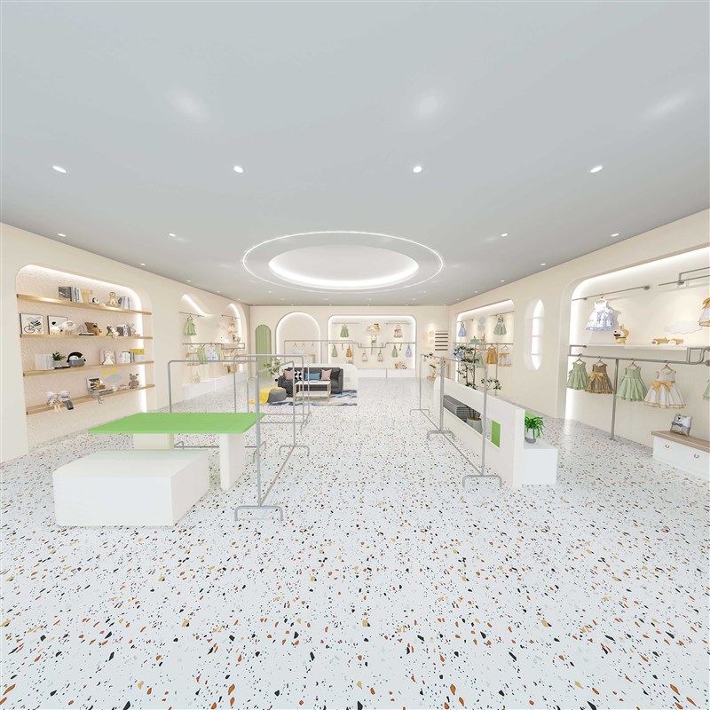 童装店货架展示架上墙壁挂式个性C儿童挂衣架商场不锈钢童装架子