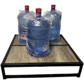 超市堆头货架展示架促销 台牛奶零B食架陈列架钢木一层柜地堆米面