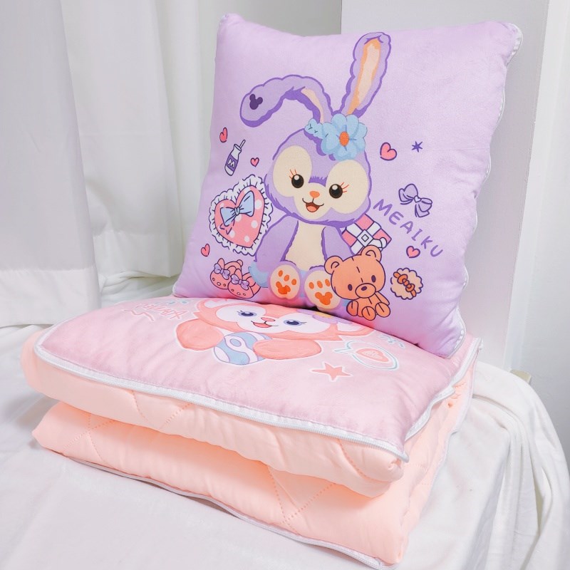 库洛米抱枕被子h两用多功能空调被汽车上午睡枕头二合一车载埃尔