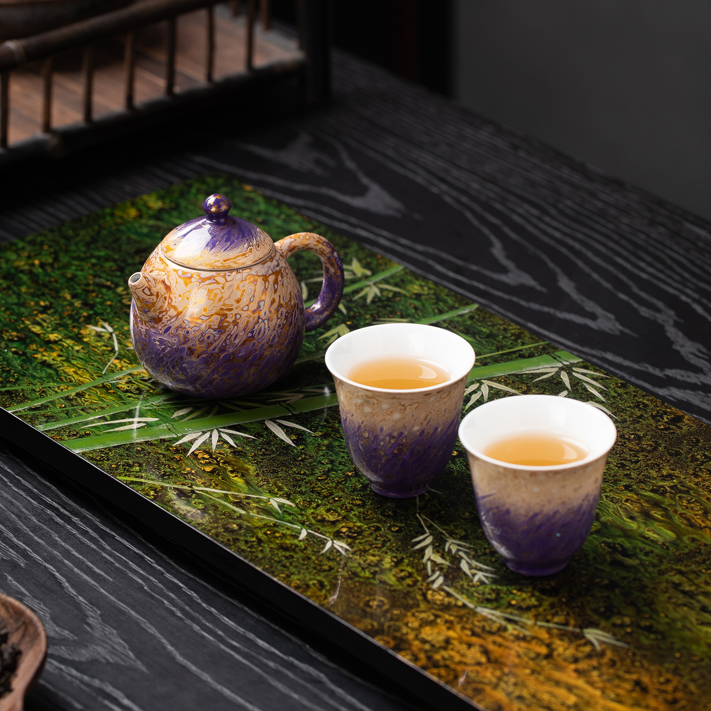 天然大漆茶具小套装高端商务礼品