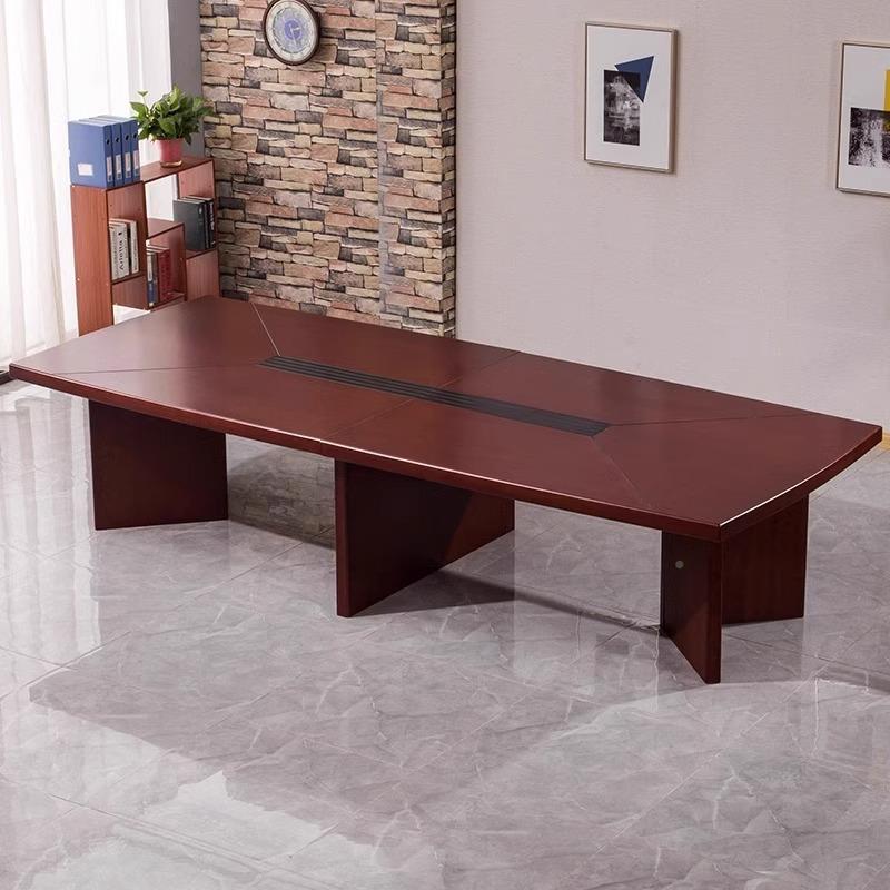 成都会大议桌长桌小实木会议桌商务MZ-54公室长桌油漆型会议办室