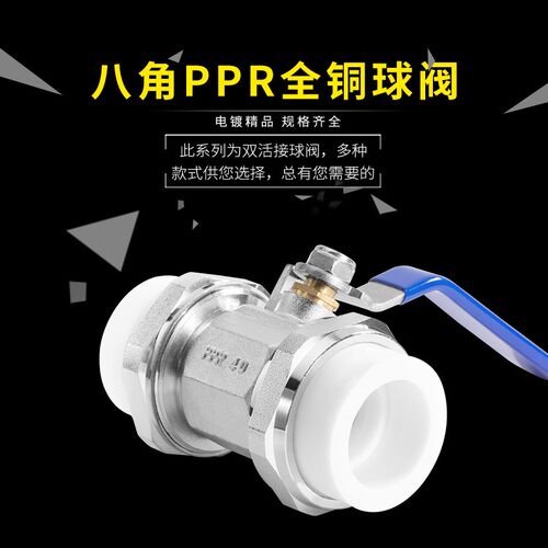 热熔4分20开关6分25双活接全铜阀门球阀ppr水管管件配件开关接头