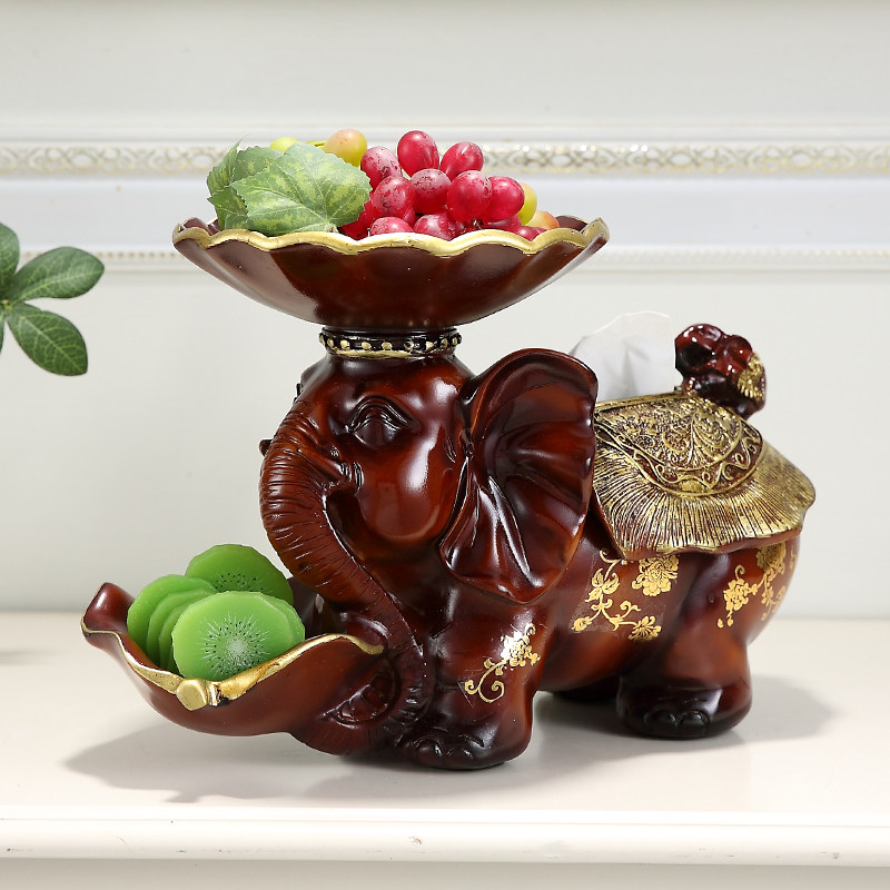 欧式奢华大象纸j巾盒摆件母子象礼品抽纸盒奢华客厅创意装饰品摆