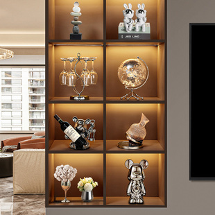 2024轻奢红酒架n酒柜装 饰高档餐边柜摆设 饰品摆件客厅玄关家居装