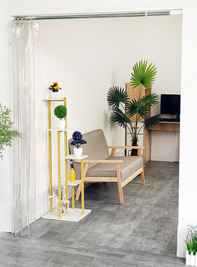 门帘家用免打孔空调挡风透明塑料pCvc软防尘帘推拉折叠防蚊隔断帘