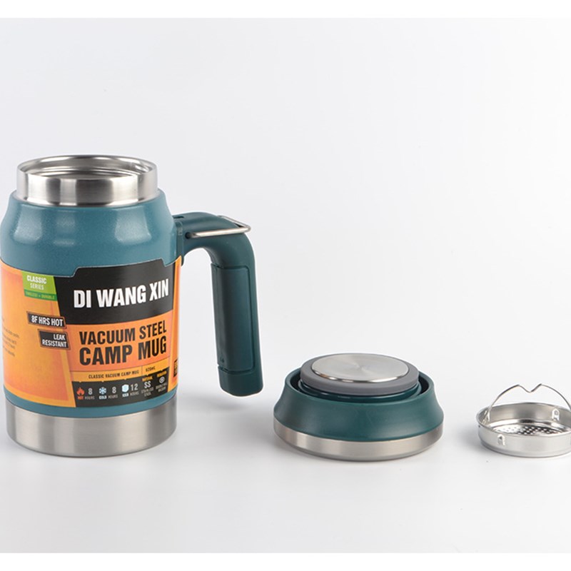 户外30a4不锈钢保温马克杯带盖泡茶杯子过滤双层家用带把手茶水杯