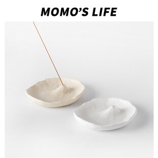 侘寂风线香香插家用复古中式 檀香高级创意M喷点底座托盘中古摆件