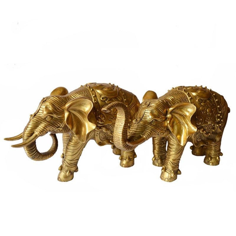 纯铜大象摆件g吸水象一对封侯拜相象上金蟾空心客厅桌面装饰买1送,家居饰品,装饰摆件,淘宝优惠券,粉丝福利购,淘宝优惠卷
